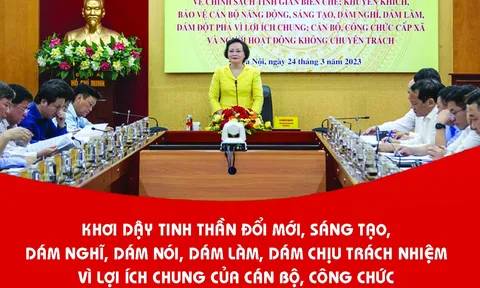 Khơi dậy tinh thần đổi mới, sáng tạo, dám nghĩ, dám nói, dám làm, dám chịu trách nhiệm vì lợi ích chung của cán bộ, công chức
