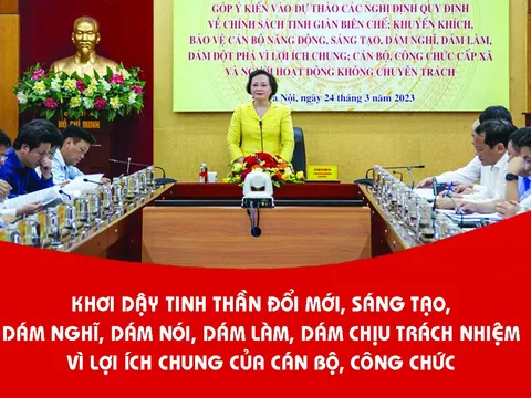 Khơi dậy tinh thần đổi mới, sáng tạo, dám nghĩ, dám nói, dám làm, dám chịu trách nhiệm vì lợi ích chung của cán bộ, công chức