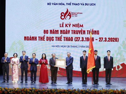 Ngành thể dục thể thao Việt Nam tiếp tục phát triển mạnh mẽ hơn nữa, góp phần xây dựng con người Việt Nam phát triển toàn diện, đóng góp xứng đáng vào sự nghiệp xây dựng và bảo vệ vững chắc Tổ quốc Việt Nam xã hội chủ nghĩa*